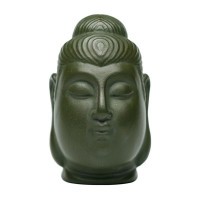 Фигурка голова Будды, зеленая